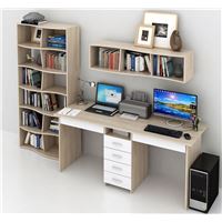 Уголок школьника Тандем УШ-2Я-03 дуб сонома / белый