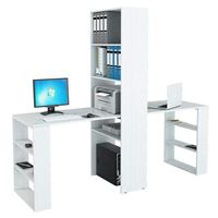 Стеллаж со столами Рикс-455 белый