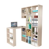 Стеллаж со столом Рикс-15 дуб молочный