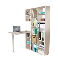 Стеллаж со столом Рикс-16 дуб молочный