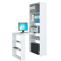 Стеллаж со столом Рикс-45 белый