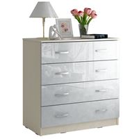 Комод Милан-011 Глянец дуб молочный / белый