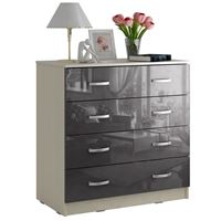 Комод Милан-011 Глянец дуб молочный / серый