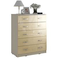 Комод Милан-012 Глянец дуб молочный / бежевый