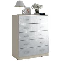 Комод Милан-012 Глянец дуб молочный / белый