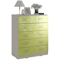 Комод Милан-012 Глянец дуб молочный / лайм