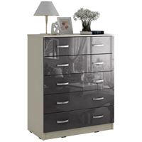 Комод Милан-012 Глянец дуб молочный / серый