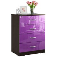 Комод Милан-018 Глянец венге / фиолетовый