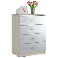 Комод Милан-018 Глянец дуб молочный / белый