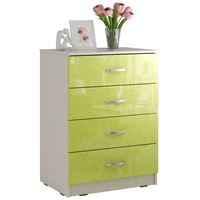 Комод Милан-018 Глянец дуб молочный / лайм