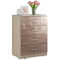 Комод Милан-018 Глянец дуб сонома / капучино