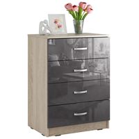 Комод Милан-018 Глянец дуб сонома / серый