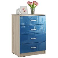 Комод Милан-018 Глянец дуб сонома / синий