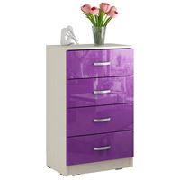 Комод Финк-054 Глянец дуб молочный / фиолетовый