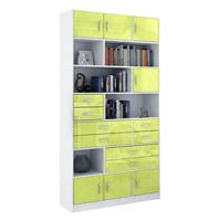 Стеллаж в комплекте Либерти-31 Глянец белый / лайм