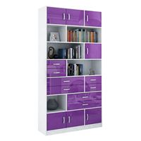 Стеллаж в комплекте Либерти-31 Глянец белый / фиолетовый