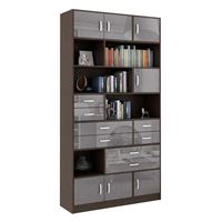 Стеллаж в комплекте Либерти-31 Глянец венге / серый