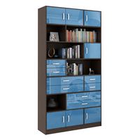 Стеллаж в комплекте Либерти-31 Глянец венге / синий