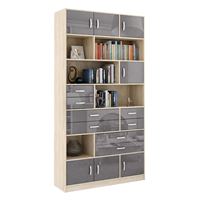 Стеллаж в комплекте Либерти-31 Глянец дуб сонома / серый