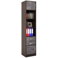 Стеллаж в комплекте Либерти-41 Глянец венге / серый