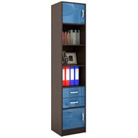 Стеллаж в комплекте Либерти-41 Глянец венге / синий