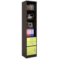 Стеллаж в комплекте Либерти-42 Глянец венге / лайм