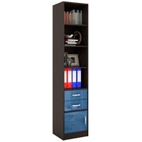 Стеллаж в комплекте Либерти-42 Глянец венге / синий