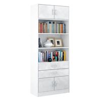 Стеллаж в комплекте Либерти-51 Глянец белый / белый