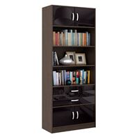 Стеллаж в комплекте Либерти-51 Глянец венге / чёрный