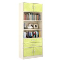 Стеллаж в комплекте Либерти-51 Глянец дуб молочный / лайм