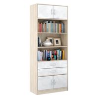 Стеллаж в комплекте Либерти-51 Глянец дуб сонома / белый