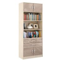 Стеллаж в комплекте Либерти-51 Глянец дуб сонома / капучино