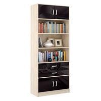 Стеллаж в комплекте Либерти-51 Глянец дуб сонома / чёрный