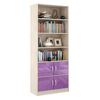Стеллаж в комплекте Либерти-52 Глянец дуб сонома / фиолетовый
