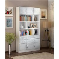 Стеллаж в комплекте Либерти-62 Глянец белый / белый