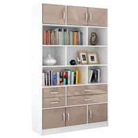 Стеллаж в комплекте Либерти-62 Глянец белый / капучино