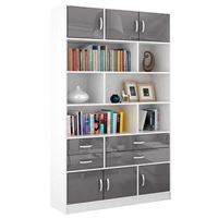 Стеллаж в комплекте Либерти-62 Глянец белый / серый