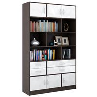 Стеллаж в комплекте Либерти-62 Глянец венге / белый