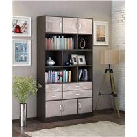 Стеллаж в комплекте Либерти-62 Глянец венге / капучино