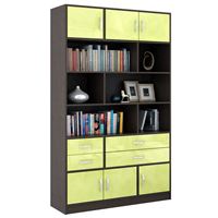 Стеллаж в комплекте Либерти-62 Глянец венге / лайм