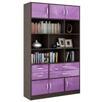 Стеллаж в комплекте Либерти-62 Глянец венге / фиолетовый