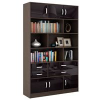 Стеллаж в комплекте Либерти-62 Глянец венге / чёрный