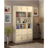 Стеллаж в комплекте Либерти-62 Глянец дуб молочный / бежевый