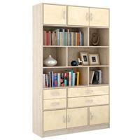 Стеллаж в комплекте Либерти-62 Глянец дуб сонома / бежевый