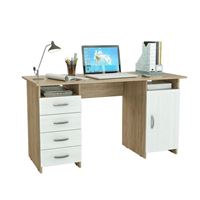 Стол письменный Милан-7 (0120) дуб сонома / белый