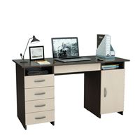 Стол письменный Милан-7Я (0120) венге / дуб молочный