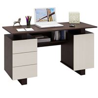 Стол компьютерный Ренцо-3 венге / дуб молочный