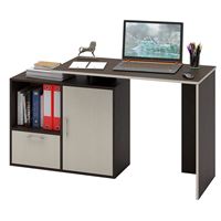 Стол письменный Слим-3, прямой/угловой венге / дуб молочный