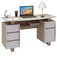 Стол компьютерный Экстер-9 дуб сонома / белый