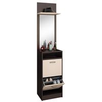 Обувница с зеркалом Ольга (ОЗ) венге / дуб молочный